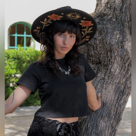 Wild as Heck Hats - The Daphna - Boho Western Handmade Australian Wool Fedora - Picture 4 of 9